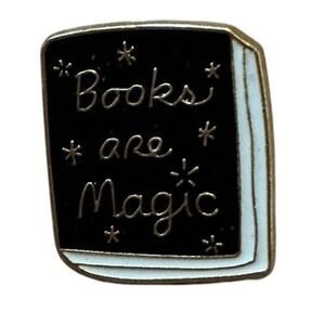 Enamel Pin Books Are Magic Bookworm Reader Gift